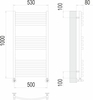 Полотенцесушитель водяной Terminus Палермо П13 500х1000 - фото, отзывы, цена