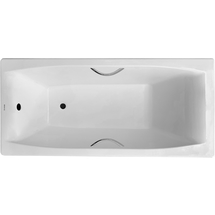 Чугунная ванна Luxus Crystal 150x70 с отверстиями для ручек - фото, отзывы, цена