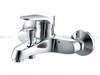 Смеситель для раковины и ванны с коротким изливом Bravat Duo Eco Сet F00313C с душевой стойкой - фото, отзывы, цена