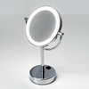 Зеркало с LED-подсветкой двухстороннее, стандартное и с 3-х кратным увеличением Wasserkraft, 1005 - фото, отзывы, цена