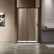 Душевая дверь Vincea Garda VDS-1G140CLB, 1400, черный, стекло прозрачное - фото, отзывы, цена