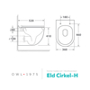 Унитаз подвесной безободковый OWL Eld Cirkel-H с сиденьем DP микролифт, система смыва Торнадо, TOWLT190101 - фото, отзывы, цена