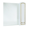 Зеркальный шкаф Bellezza Амелия-80, белый (патина)/золото, правый - фото, отзывы, цена