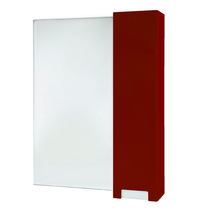 Зеркальный шкаф Bellezza Пегас-60, красный, правый - фото, отзывы, цена