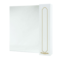 Зеркальный шкаф Bellezza Тиффани-75, белый (патина)/золото, левый/правый - фото, отзывы, цена