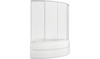 Шторка для ванны BAS Алегра, стекло Грэйп, 150х145см, ШТ00013 - фото, отзывы, цена