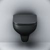 Подвесной унитаз AM.PM X-Joy S FlashClean с сиденьем микролифт, черный, C85A1700MBSC - фото, отзывы, цена
