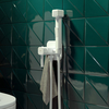Встраиваемый смеситель с гигиеническим душем Iddis Axes, белый матовый, 004WTS0i08 - фото, отзывы, цена