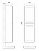 Шкаф подвесной Art & Max Platino с двумя распашными дверцами, Светло-серый матовый, 400x300x1500 - фото, отзывы, цена