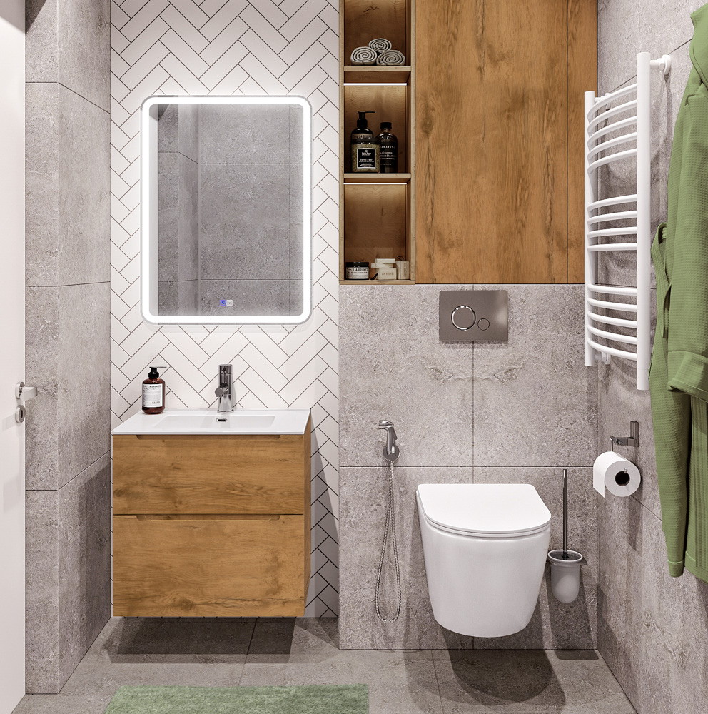 Тумба с раковиной подвесная BelBagno ETNA-H60 70 Rovere Nature ...