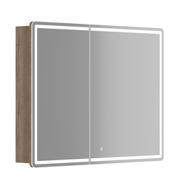 Зеркальный шкаф Sancos Mirror 100, с LED подсветкой, дуб галифакс натуральный, MI100EG - фото, отзывы, цена