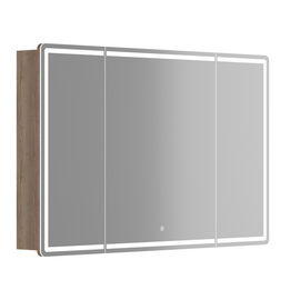 Зеркальный шкаф Sancos Mirror 120, с LED подсветкой, дуб галифакс натуральный, MI120EG - фото, отзывы, цена