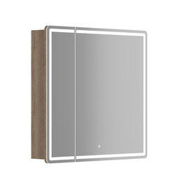 Зеркальный шкаф Sancos Mirror 80, с LED подсветкой, дуб галифакс натуральный, MI80EG - фото, отзывы, цена