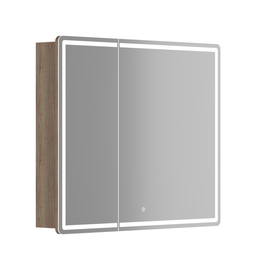 Зеркальный шкаф Sancos Mirror 90, с LED подсветкой, дуб галифакс натуральный, MI90EG - фото, отзывы, цена