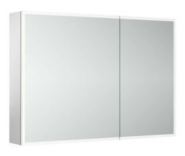 Зеркальный шкаф Sancos Evoke 100, с LED подсветкой, управление взмахом руки, серый, SC80100 - фото, отзывы, цена