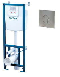Система инсталляции для унитазов Santek 1.WH30.2.464 с кнопкой смыва хром - фото, отзывы, цена