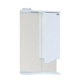 Зеркало-шкаф Onika Лайн 48 с подсветкой, правый, белый - фото, отзывы, цена