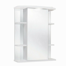 Зеркало-шкаф Onika Глория 55 с подсветкой, левый, белый - фото, отзывы, цена