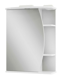 Зеркало-шкаф Onika Луна 55 с подсветкой, левый, белый - фото, отзывы, цена