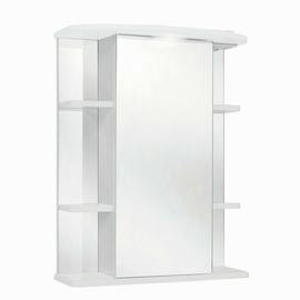 Зеркало-шкаф Onika Глория 60 с подсветкой, левый, белый - фото, отзывы, цена