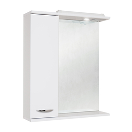 Зеркало-шкаф Onika Ника 60 с подсветкой, левый, белый - фото, отзывы, цена