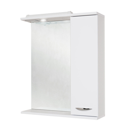 Зеркало-шкаф Onika Ника 60 с подсветкой, правый, белый - фото, отзывы, цена