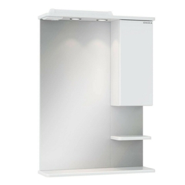 Зеркало-шкаф Onika Элита 60 с подсветкой, правый, белый - фото, отзывы, цена