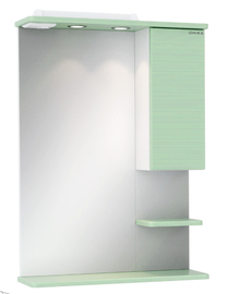 Зеркало-шкаф Onika Элита 60, с подсветкой, правый, оливковый - фото, отзывы, цена
