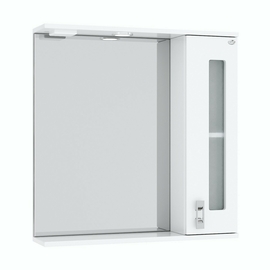 Зеркало-шкаф Onika Кристалл 67 с подсветкой, правый, белый - фото, отзывы, цена