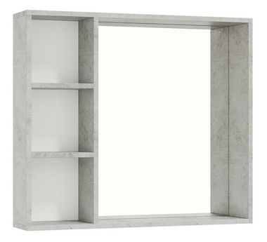 Зеркало-шкаф Onika Девис 80, бетон чикаго - фото, отзывы, цена