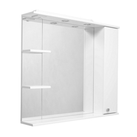 Зеркало-шкаф Onika Эльбрус 100 с подсветкой, правый, белый - фото, отзывы, цена