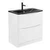 Тумба с раковиной напольная BelBagno ACQUA 100 Bianco Lucido, раковина черная - фото, отзывы, цена