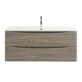 Тумба с раковиной подвесная BelBagno ACQUA 120 Серое дерево, раковина белая - фото, отзывы, цена