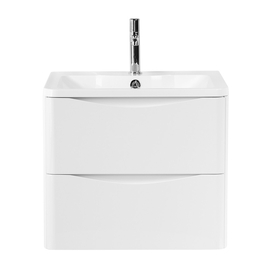 Тумба с раковиной подвесная BelBagno ACQUA 60 Bianco Lucido, раковина белая - фото, отзывы, цена