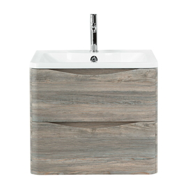 Тумба с раковиной подвесная BelBagno ACQUA 60 Серое дерево, раковина белая - фото, отзывы, цена