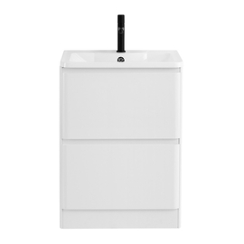 Тумба с раковиной напольная BelBagno ALBANO 60 Bianco Lucido, раковина белая - фото, отзывы, цена