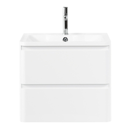 Тумба с раковиной подвесная BelBagno ALBANO 60 Bianco Lucido, раковина белая - фото, отзывы, цена