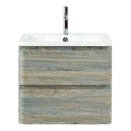 Тумба с раковиной подвесная BelBagno ALBANO 60 Серое дерево, раковина белая - фото, отзывы, цена