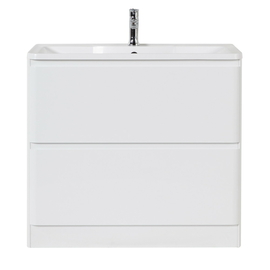 Тумба с раковиной напольная BelBagno ALBANO 80 Bianco Lucido, раковина белая - фото, отзывы, цена