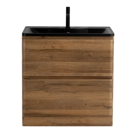 Тумба с раковиной напольная BelBagno ALBANO 80 Rovere Rustico, раковина черная - фото, отзывы, цена