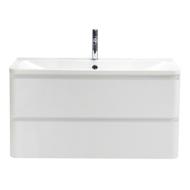 Тумба с раковиной подвесная BelBagno ALBANO 80 Bianco Lucido, раковина белая - фото, отзывы, цена