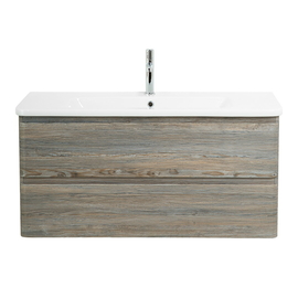 Тумба с раковиной подвесная BelBagno ALBANO-CER 105 Серое дерево, раковина белая - фото, отзывы, цена