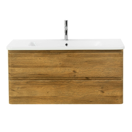 Тумба с раковиной подвесная BelBagno ALBANO-CER 105 Rovere Rustico, раковина белая - фото, отзывы, цена