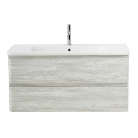 Тумба с раковиной подвесная BelBagno ALBANO-CER 105 Rovere Vintage Bianco, раковина белая - фото, отзывы, цена