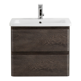 Тумба с раковиной подвесная BelBagno ALBANO-CER 60 Rovere Nature Grigio, раковина белая - фото, отзывы, цена