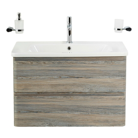 Тумба с раковиной подвесная BelBagno ALBANO-CER 80 Серое дерево, раковина белая - фото, отзывы, цена