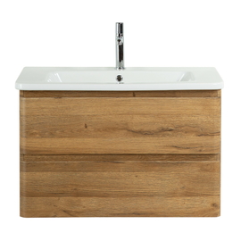 Тумба с раковиной подвесная BelBagno ALBANO-CER 80 Rovere Rustico, раковина белая - фото, отзывы, цена