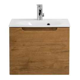 Тумба с раковиной подвесная с одним ящиком BelBagno ETNA 50 Rovere Nature, раковина белая - фото, отзывы, цена