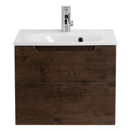 Тумба с раковиной подвесная с одним ящиком BelBagno ETNA 50 Rovere Moro, раковина белая - фото, отзывы, цена