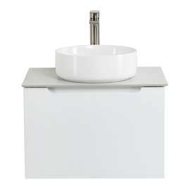 Тумба со столешницей и накладной раковиной подвесная с одним ящиком BelBagno ETNA 60 Bianco Lucido - фото, отзывы, цена